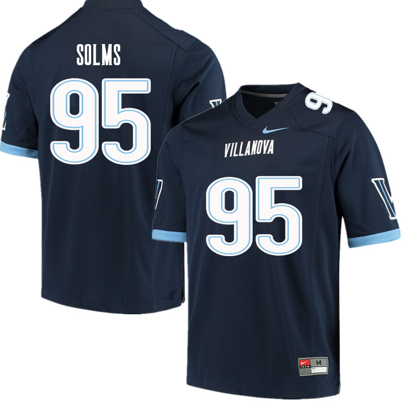 Men #95 Billy Solms Villanova Wildcats College Football Jerseys Sale-Navy
